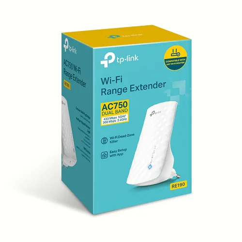 TP-LINK AC750 Wi-Fi Range Extender RE190 3 internal antennas