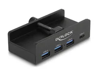 Delock USB-Hub 5 Gbps, 1x USB-C, 3x USB-A - Stromversorgung: USB-C - Anzahl Ports: 4 - Detailfarbe: Schwarz - USB Standard: 3.0/3.1/3.2 Gen 1 (5 Gbps) - USB Anschluss 2 (Endgerät): USB-A - USB-C - USB Anschluss 1 (Quelle): USB-A