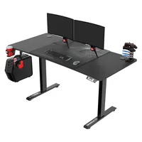 Ultradesk Gaming Tisch Level V2 Schwarz - Beleuchtung: Nein - Höhenverstellbar: Ja - Detailfarbe: Schwarz - Material: Stahl