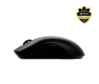 Logitech Gaming-Maus PRO 2 LIGHTSPEED - Maus Features: RGB-Beleuchtung - Seitliche Zusatztasten - Programmierbare Tasten - Scrollrad - Integrierter Speicher - Bedienungsseite: Universal - Detailfarbe: Schwarz - Gewicht: 80 g - Verbindungsart: Verkabelt -