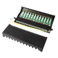 Logilink Patchpanel TischWand Cat.6 STP 12 Ports, schwarz