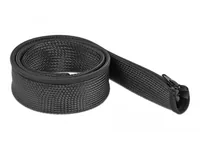 Delock Kabelschlauch 1 m x 50 mm, mit Reissverschluss Schwarz - Detailfarbe: Schwarz - Breite: 50 mm - Länge: 1 m - Produkttyp: Kabelschlauch - Ausstattung Kabelmanagement: Wiederverwendbar - Reissverschluss - Verpackungseinheit: 1 Stück