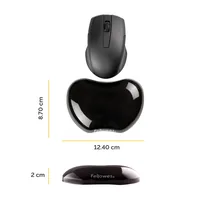 FELLOWES Handballenauflage Flex 9112301 schwarz, Gel