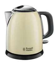 Russell Hobbs Wasserkocher 24994-70 Colours Plus 1 l, Crème - Detailfarbe: Crème - Leistungsaufnahme Betrieb: 2400 W - Füllmenge: 1 l - Ausstattung: 360 Grad Sockel - Deckelverriegelung - Entnehmbarer Kalkfilter - Kabelaufwicklung - Kontrolleuchten - Troc