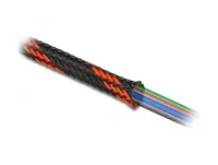DeLOCK Braided Sleeve stretchable 2 m x 6 mm black-red