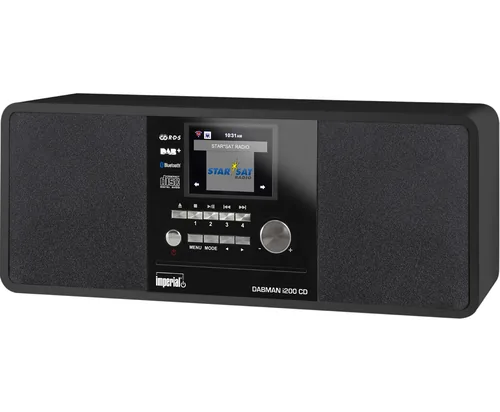 REHAU IMPERIAL DABMAN i200 CD Digital 20 W DAB+, FM, UKW Black MP3 playback