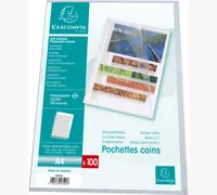 Exacompta Sichthülle A4, 100 Stück, Transparent - Typ: Sichthülle - Ausstattung: Blendfrei - Genarbt - Detailfarbe: Transparent - Material: Polypropylen (PP)