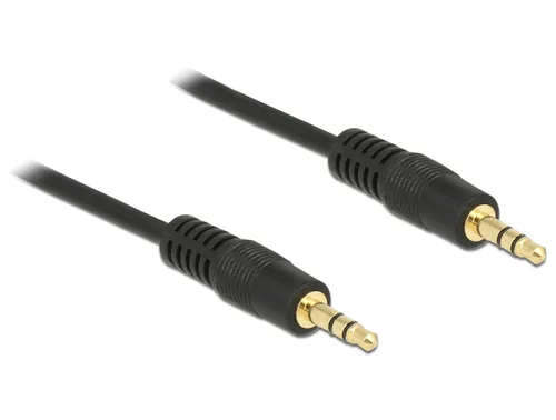 Delock Klinkenkabel 3,5 mm 3 Pin Stecker > Stecker 2 m schwarz