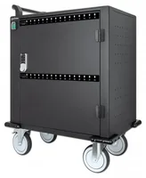Manhattan iPad to 13", MacBook Air to 13" & Chromebook to 14" 32-bay Charging Trolley/Cart via USB-C, Also other tablets/smartphones (with device to USB-C cable), Bays 330x22x235mm, Device charging cables not included (suggest USB-C cable 354868),Cabinet
