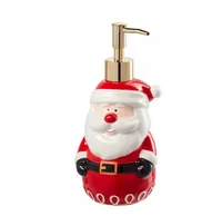 diaqua® Seifenspender Santa Claus 390 ml, Rot/Schwarz/Weiss - Fassungsvermögen: 390 ml - USB-Schnittstelle: Nein - Detailfarbe: Rot - Weiss - Schwarz - Wandmontage: Nein - Sensor-Technik: Nein