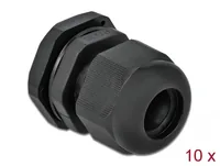 Delock Kabelverschraubung PG16, 27 mm 10 Stück, Schwarz - Gewindetyp: PG16 - Material: Kunststoff