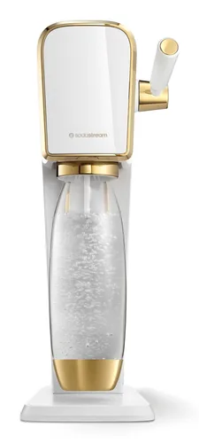 Sodastream Wassersprudler Art Weiss/Gold - Breite: 16.9 cm - Höhe: 43.1 cm - Tiefe: 24.5 cm - Detailfarbe: Weiss - Gold - Passender Zylinder: 60 l - Im Lieferumfang enthaltene Flaschen: 1