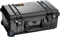 Peli Schutzkoffer 1510 ohne Schaumstoffeinlage, Schwarz - Produkttyp: Schutzkoffer - Widerstandsfähigkeit: Schlagfest - Wassergeschützt - IP67 - Staubgeschützt - Breite: 559 mm - Nutzinhalt Gesamt: 27.06 l - Detailfarbe: Schwarz - Ausstattung: Druckausgle