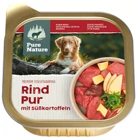 Pure Nature Nassfutter Rind Pur, 150 g - Tierbedürfnis: Kein besonderes Bedürfnis - Geschmacksrichtung: Rind - Zertifikate: Keine Zertifizierung - Fleischsorte: Rind - Packungsgrösse: 150 g - Futtereigenschaft: Getreidefrei - Hoher Fleischanteil - Ohne Zu