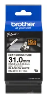 Schrumpfschlauchkassette Brother 31,0mm weißschwarz HSE261E