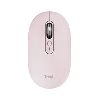 Trust Maus Seron Slim Multi - Maus-Typ: Business - Bedienungsseite: Universal - Maus Features: Batteriestandsanzeige - Ein-/Ausschalter - Hyperschnelles Scrollen - Scrollrad - Silent-Tasten - Tilt-Wheel - Umschaltbare DPI-Auflösung - Detailfarbe: Pink - Schnittstelle: Bluetooth - USB-A - USB-C - Verbindungsart: Kabellos