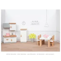Goki Puppenhausmöbel Küchenausstattung 20-teilig - Altersempfehlung ab: 3 Jahren - Material: Holz - Höhe: 0 cm - Nachhaltigkeit: Nicht angegeben