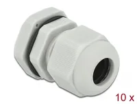 Delock Kabelverschraubung PG11, 22 mm 10 Stück, grau - Gewindetyp: PG11 - Material: Kunststoff