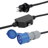 STEFFEN Verlängerungskabel GdV 3 x 1.5 mm2 T13-CEE16/3 2 m IP44 - Anzahl Leiter: 2 - Detailfarbe: Grau - Blau - Kinderschutz: Nein - Steckereigenschaften: Offen - Steckertyp Ausgang: T11 - Leiterquerschnitt: 1.5 mm²