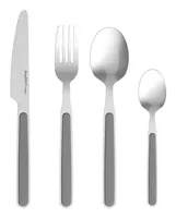 BergHOFF Besteck-Set Leo Balance Moonmist 24-teilig, Grau/Silber - Produkttyp: Besteck-Set - Material: Edelstahl - Griffmaterial: Edelstahl - Detailfarbe: Silber - Grau - Anzahl Teile: 24 Teile - Spülmaschinenfest: Ja