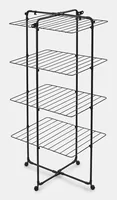 Brabantia Turmtrockner HangOn 30 m, Schwarz matt - Leinenlänge: 30 m - Detailfarbe: Schwarz matt - Wäscheständer Art: Turmtrockner