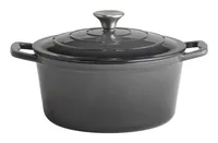 APS Bräter 5 Stars 4 l, Anthrazit - Material: Eisen - Gusseisen - Topfart: Bräter - Kompatible Kochfelder: Backofen - Induktion - Antihaftbeschichtung: Keine Angaben - Detailfarbe: Anthrazit - Spülmaschinenfest: Nein
