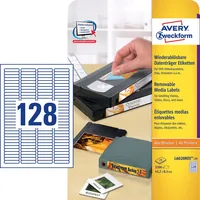AVERY ZWECKFORM Etiketten 43,2x8,5mm L6020REV2 Dia 3200 Stück