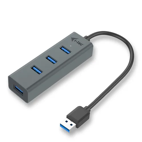 I-TEC USB 3.0 Metal HUB 4 port without power adapter ideal for Notebook Ultrabook Tablet PC supports Win und Mac OS