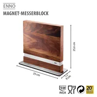 GEFU 13958 knife block Guard knife block Stainless steel, Walnut wood Stainless steel, Walnut