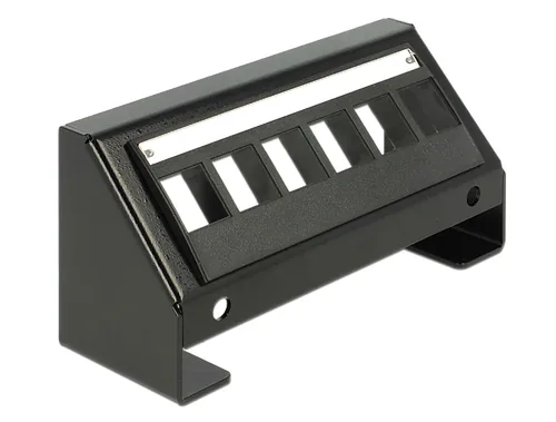 Delock Gehäuse Keystone 6-Port Tischmontage-Leerpanel - Detailfarbe: Schwarz - Montage: Desktop - Serie: Standard - E-Nr.: 0 - Schirmung: Ja - Schnittstellen: Keystone