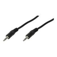 Logilink Audiokabel 1x 3,5mm -> 1x 3,5mm StSt 0.20m bk