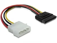 DELOCK Stromkabel SATA 15Pin -> Molex 4Pin BuSt 0.13m