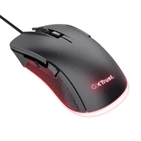 Trust Gaming-Maus GXT922 Ybar Schwarz - Maus Features: Umschaltbare DPI-Auflösung - Daumentaste - Beleuchtung - Scrollrad - Bedienungsseite: Rechtshänder - Detailfarbe: Schwarz - Gewicht: 120 g - Verbindungsart: Verkabelt - Schnittstelle: USB-A