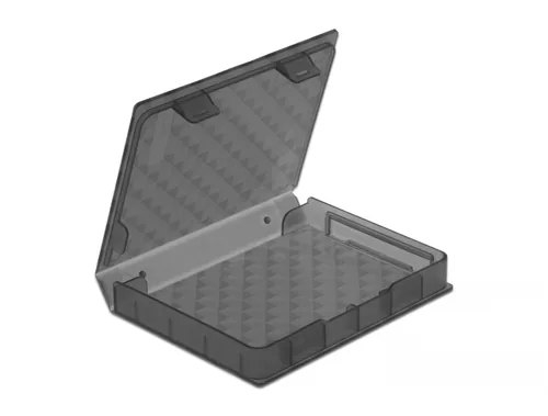 Delock Schutzgehäuse für 2.5? HDD / SSD grau - Zubehörtyp: Aufbewahrung