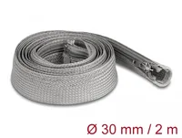 Delock Kabelschlauch 2 m x 30 mm Grau - Detailfarbe: Grau - Breite: 30 mm - Länge: 2 m - Produkttyp: Kabelschlauch - Ausstattung Kabelmanagement: Wiederverwendbar - Reissverschluss - Verpackungseinheit: 1 Stück