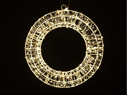 COCON LED-Ring 3D, Metall, Ø 30 cm - Betriebsart: Netzbetrieb - Fernbedienung: Nein - Aussenanwendung: Ja - Anwendungszweck: Hängend - Timerfunktion: Nein - Set: Nein