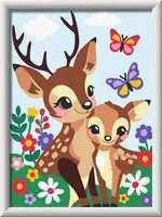 Ravensburger Malen nach Zahlen CreArt – Darling Deer - Altersempfehlung ab: 9 Jahren - Motiv: Waldtiere