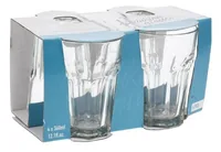 FURBER Trinkglas 360 ml, 4 Stück - Glas Typ: Trinkglas - Material: Glas - Detailfarbe: Transparent - Höhe: 12 cm - Verpackungseinheit: 1 Stück - Volumen: 360 ml