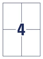 Avery Zweckform Universal-Etiketten 105 x 148 mm, 260 Etiketten / 65 Bogen - Klebehaftung: Selbstklebend - Drucker Kompatibilität: Inkjet - Laser - Anzahl Blatt: 65 × - Papierformat: A4 - Anzahl Etiketten: 260 - Etikettengrösse: 105 x 148 mm