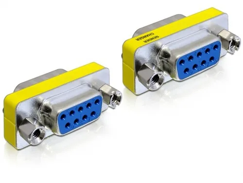 Delock Gender Changer DB9 RS-232 f - f - Kabeltyp: Adapter - Datenanschluss Seite A: RS-232 DB9 Buchse - Datenanschluss Seite B: RS-232 DB9 Buchse - Übertragungsart: Seriell - Winkelstecker: Nein