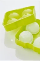 point virgule Eiswürfelform Cocktail gross Grün - Produkttyp: Eiswürfelform - Eiswürfelform: Rund - Materialtyp: Kunststoff - Material: Silikon - Detailfarbe: Grün - Anzahl Eiswürfel: 4