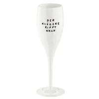 Koziol Sektglas Klügere 100 ml, 1 Stück, Weiss - Material: Kunststoff - Glas Typ: Sektglas - Detailfarbe: Weiss - Höhe: 19.1 cm - Volumen: 100 ml