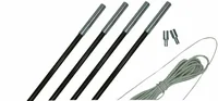 Eurotrail ETSP0407 tent accessory Pole Fiberglass Black, Silver 15 pc(s)