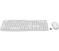 Logitech MK295 Silent Set - Tastatur und Maus - kabellos DE - grauweiß