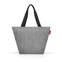 Reisenthel Tasche Shopper M Twist Silver - Breite: 51 cm - Detailfarbe: Grau - Schwarz - Material: Polyester - Höhe: 30.5 cm - Länge: 26 cm
