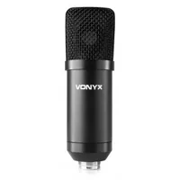 Vonyx Kondensatormikrofon CMTS300 Schwarz - Typ: Einzelmikrofon - Bauweise: Desktop - Hand-/Stativmikrofon - Anwendungsbereich: Instrumente - Gesang & Sprache - Voice-Chat / Gaming - Wandlerprinzip: Kondensator - Richtcharakteristik: Niere - Umschaltbare 