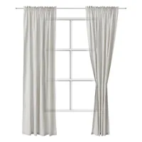 Urbanara Tagvorhang Solana Hellgrau 2er Set 140 x 245 cm - Breite: 140 cm - Höhe: 245 cm - Eigenschaften: Keine Eigenschaft - Zertifikate: Keine Zertifizierung - Motiv: Kein - Detailfarbe: Hellgrau