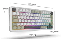 INCA Gaming Tastatur RGBGraySwitchUSB-CBT 2.00m weiß