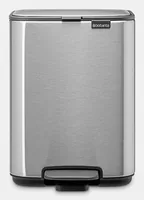Brabantia Kosmetikeimer Bo 4 l, Silber matt - Anzahl Behälter: 1 - Detailfarbe: Silber matt - Form: Eckig - Fassungsvermögen: 4 l - Höhe: 26.8 cm - Material: Kunststoff - Metall