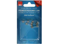 Max Hauri Schmelzsicherung 5 x 20 mm Flink 2 A, 5 Stück - Nennstrom: 2 A - Typ: Feinsicherung - Bauart: Klar - Auslösecharakteristik: Flink (F)